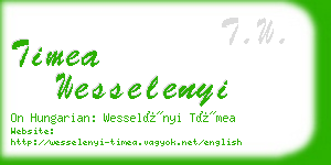 timea wesselenyi business card